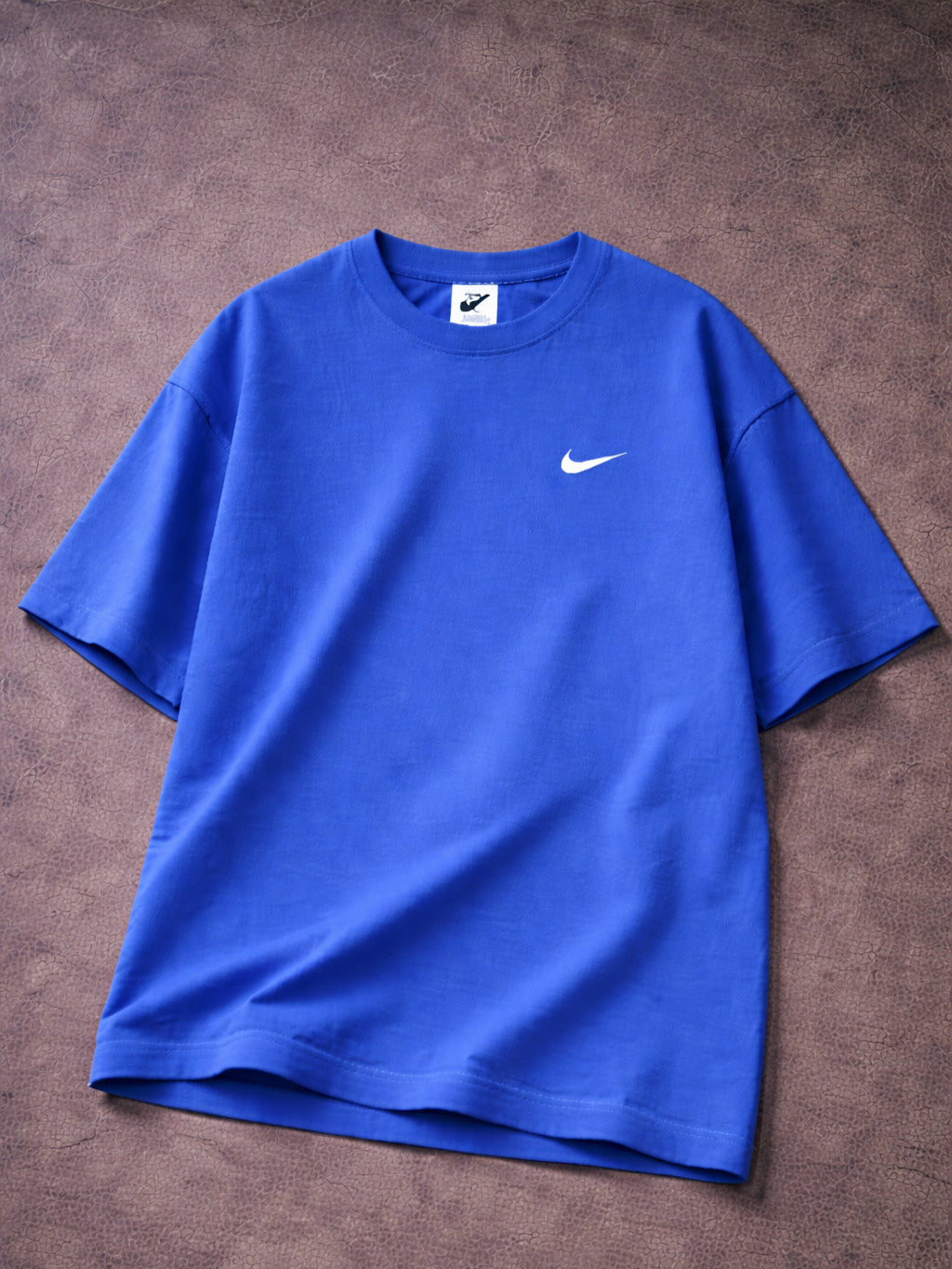 Özel Seri: Nike Logolu Saks Mavisi Premium Pamuklu Tişört